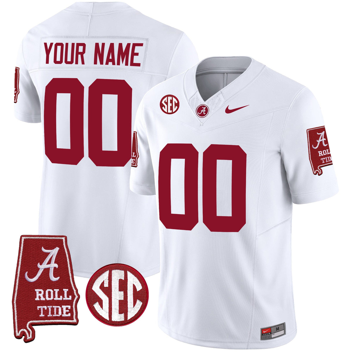 Alabama Crimson Tide Vapor Limited Custom Jersey V3 - Alabama Map - All Stitched - image 4