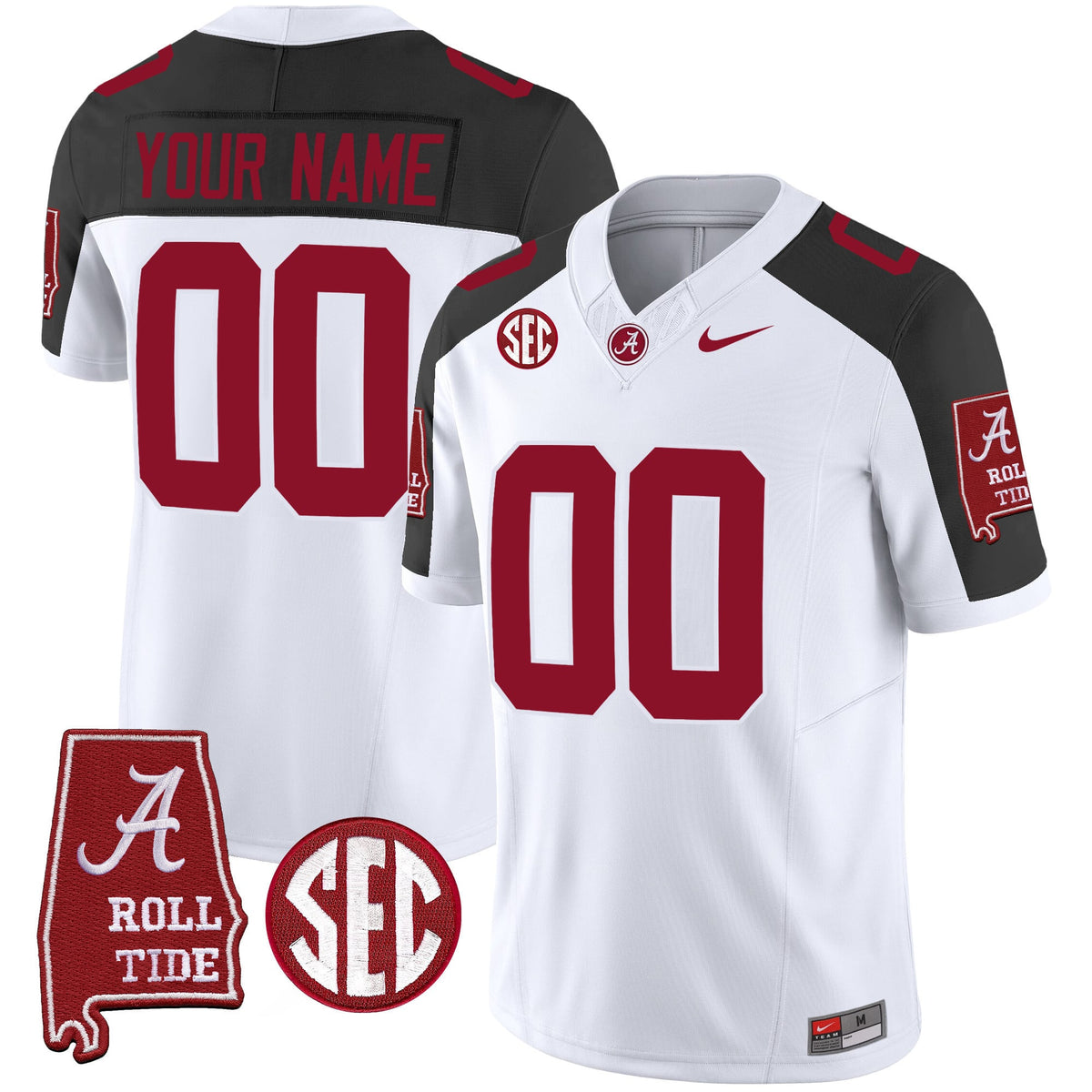Alabama Crimson Tide Vapor Limited Custom Jersey V3 - Alabama Map - All Stitched - image 6