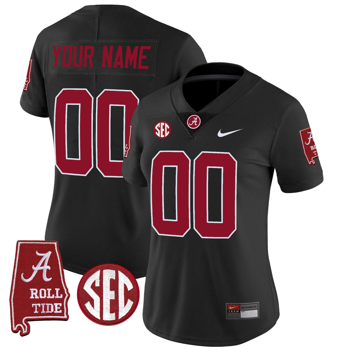Alabama Crimson Tide Vapor Limited Custom Jersey V3 - Alabama Map - All Stitched - image 11