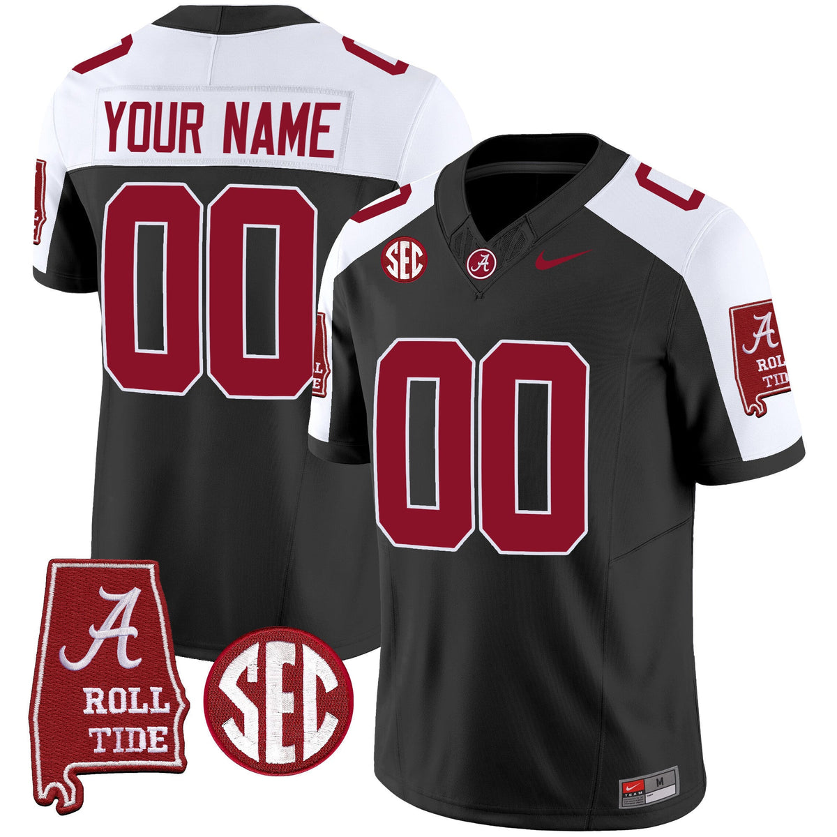 Alabama Crimson Tide Vapor Limited Custom Jersey V3 - Alabama Map - All Stitched - image 1