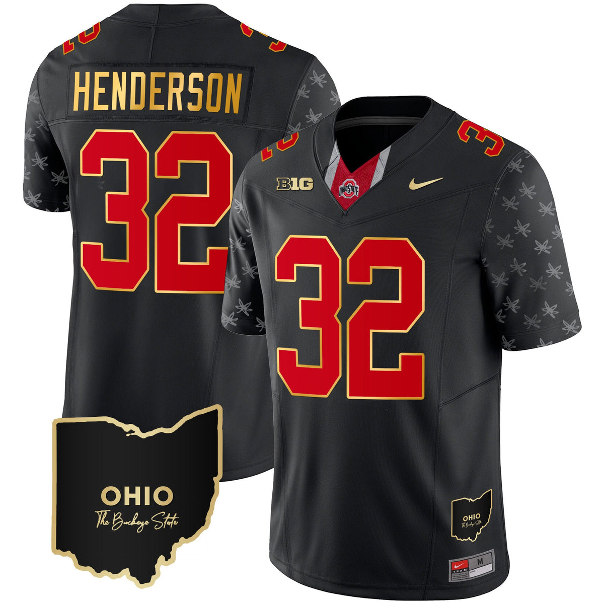 Men's Ohio State Buckeyes 2023 Alternate Gold Jersey - Stitched - image 3