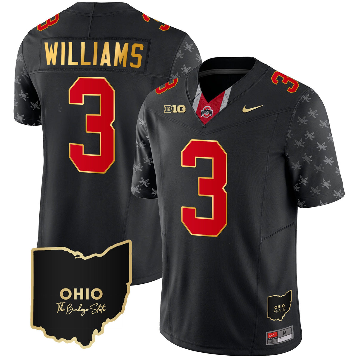 Men's Ohio State Buckeyes 2023 Alternate Gold Jersey - Stitched - image 6