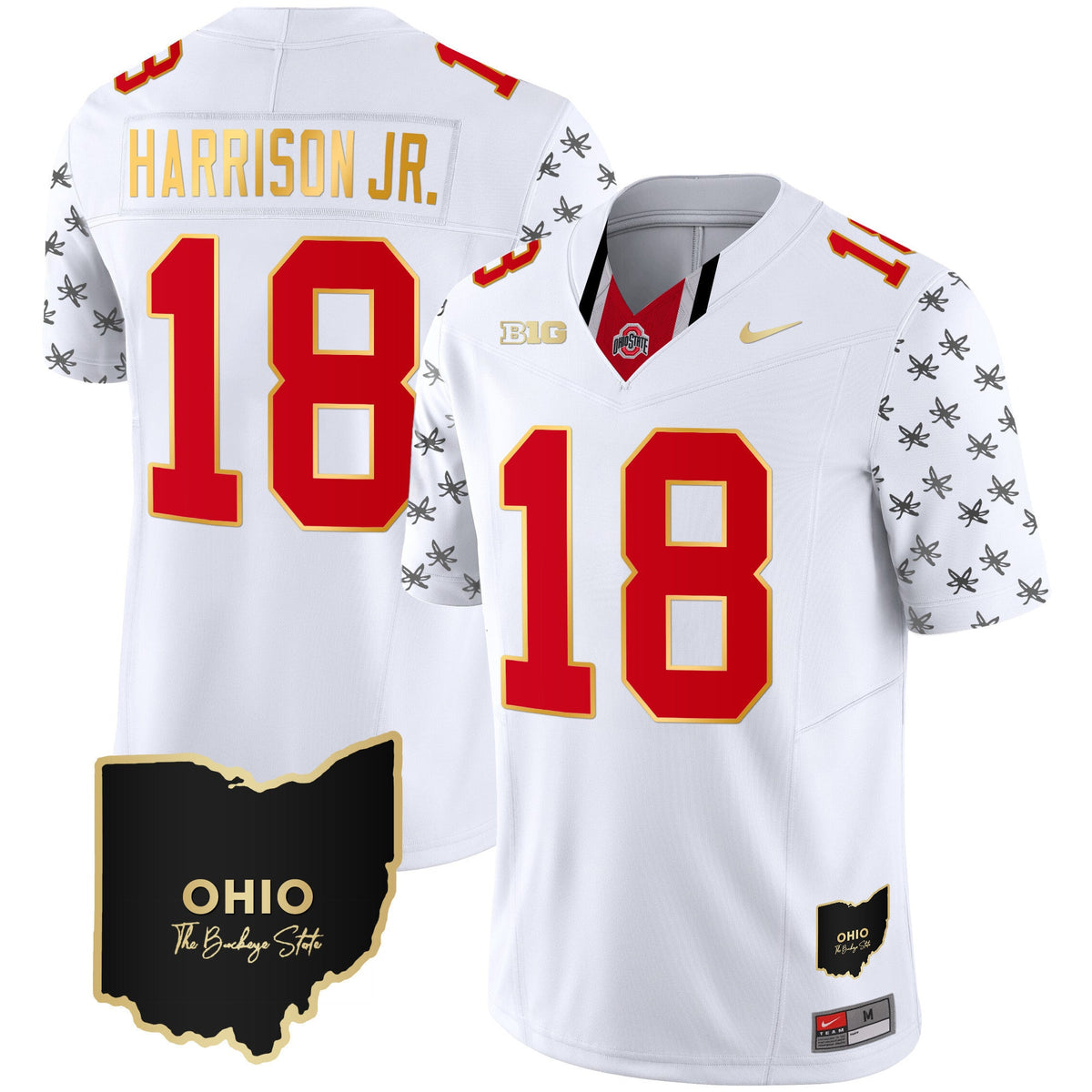 Men's Ohio State Buckeyes 2023 Alternate Gold Jersey - Stitched - image 8