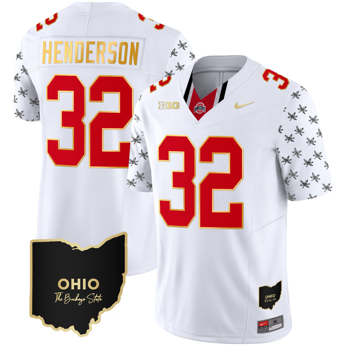 Men's Ohio State Buckeyes 2023 Alternate Gold Jersey - Stitched - image 10