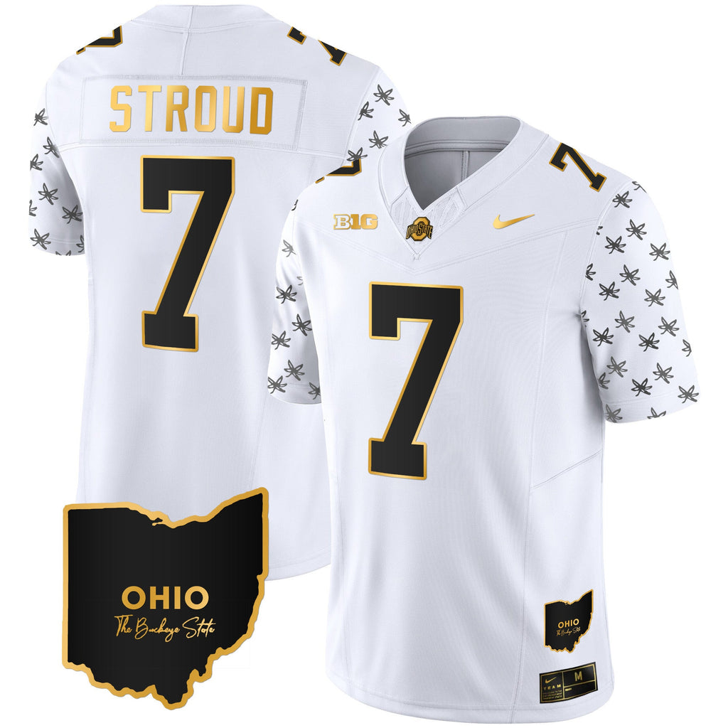 Men's Ohio State Buckeyes 2023 Alternate Gold Jersey - Stitched - image 30