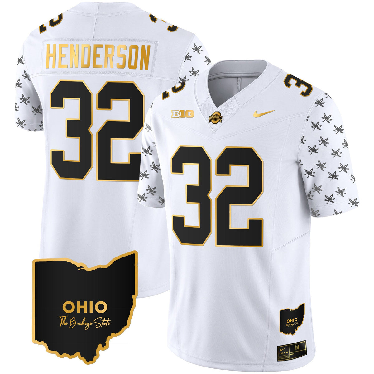Men's Ohio State Buckeyes 2023 Alternate Gold Jersey - Stitched - image 31