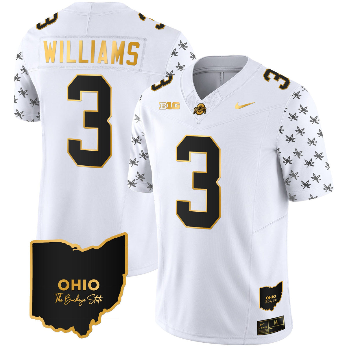 Men's Ohio State Buckeyes 2023 Alternate Gold Jersey - Stitched - image 34