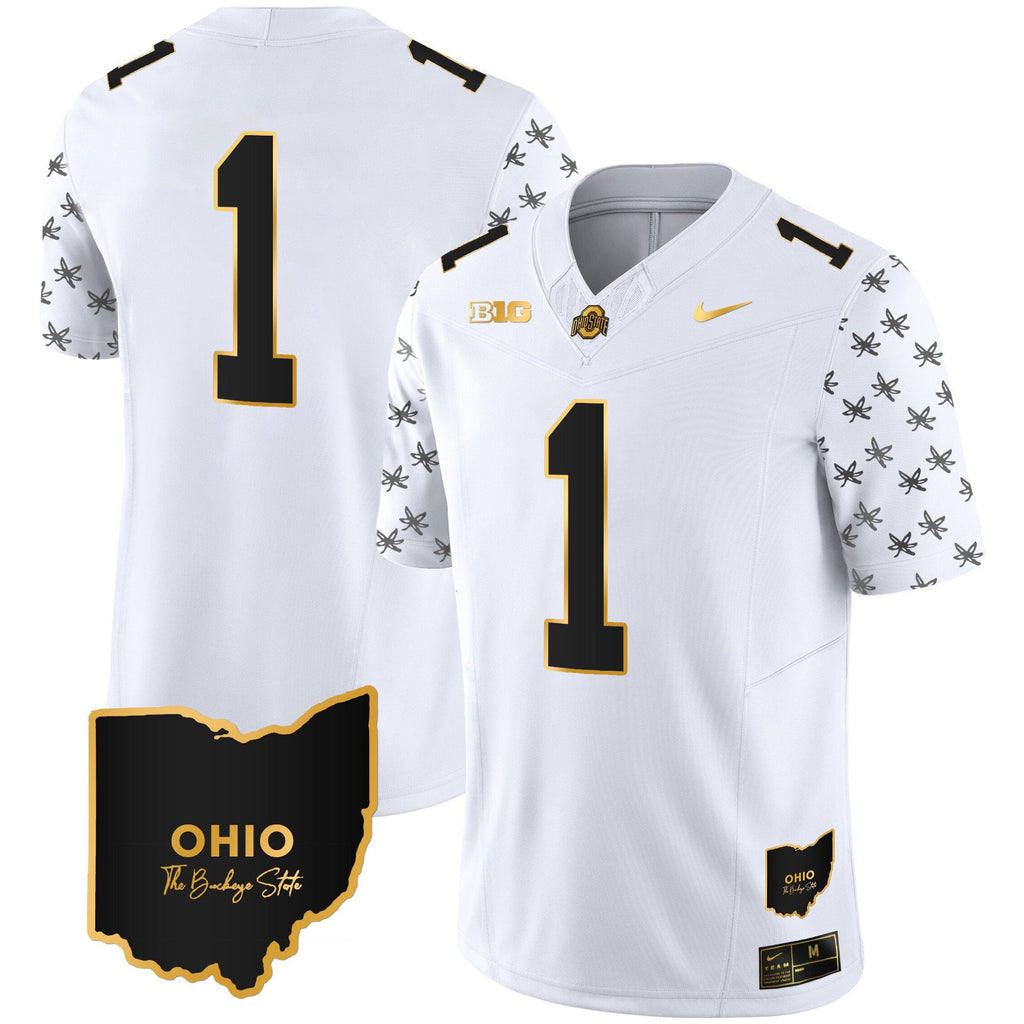 Men's Ohio State Buckeyes 2023 Alternate Gold Jersey - Stitched - image 35