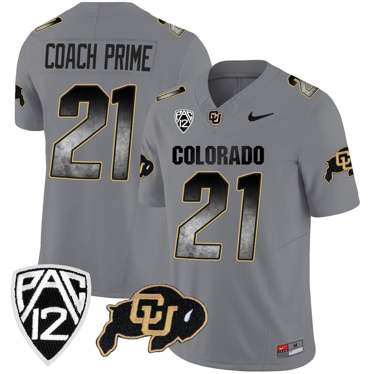 Men's Colorado Buffaloes Arch Smoke Vapor Jersey - All Stitched - image 27