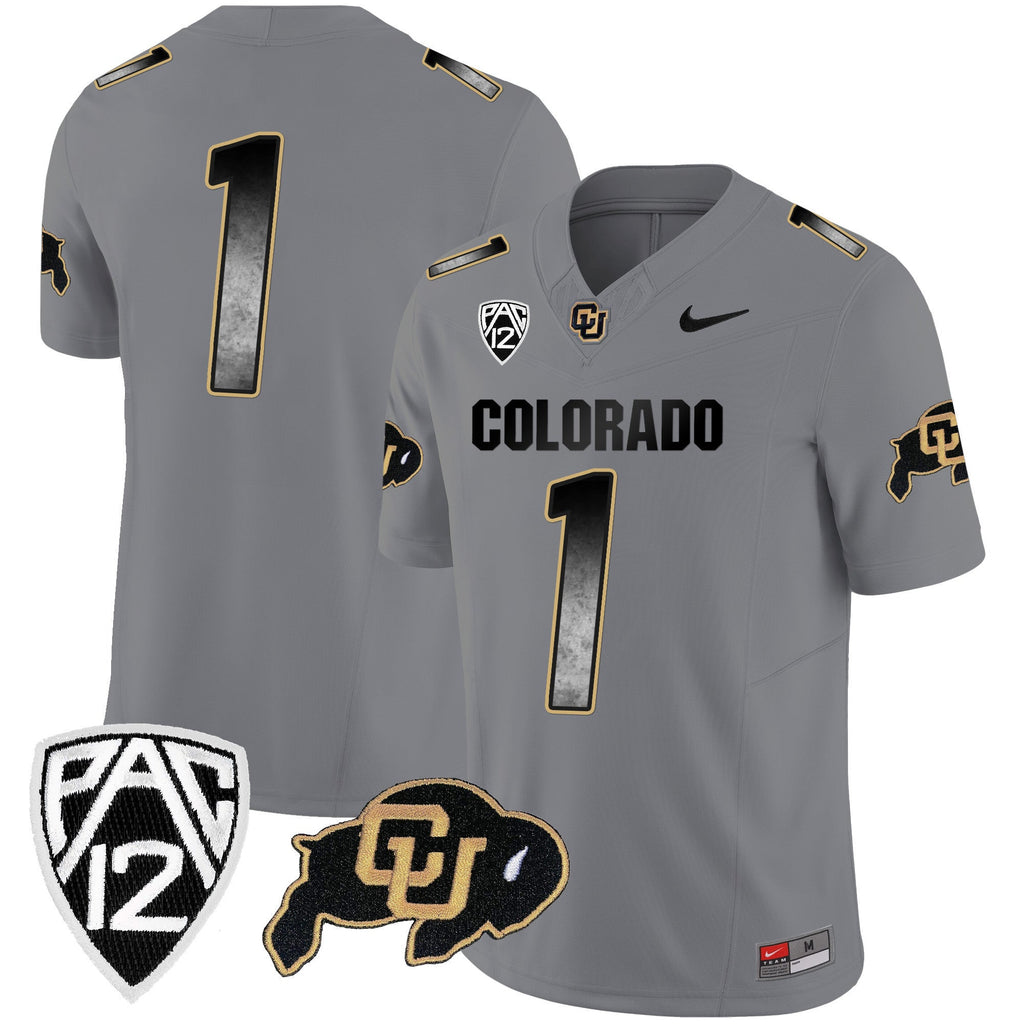 Men's Colorado Buffaloes Arch Smoke Vapor Jersey - All Stitched - image 28
