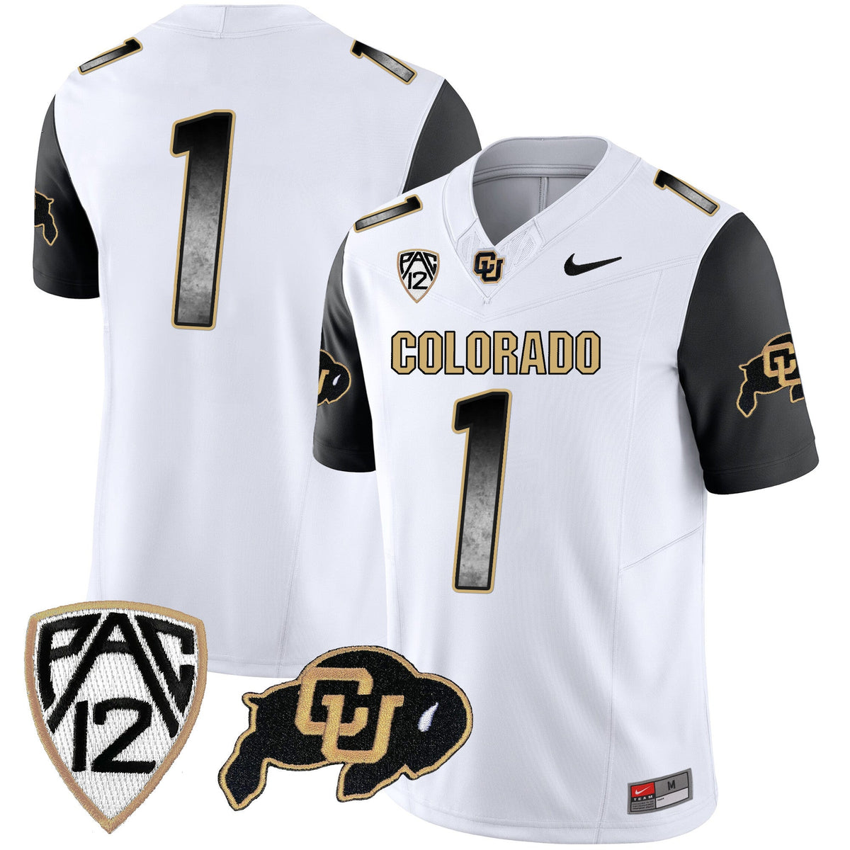 Men's Colorado Buffaloes Arch Smoke Vapor Jersey - All Stitched - image 42