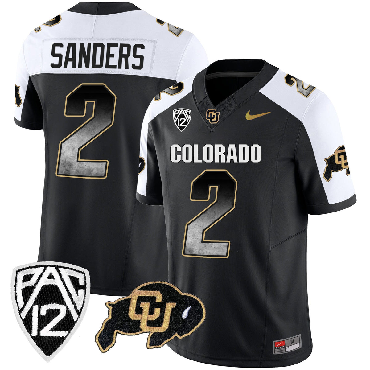Men's Colorado Buffaloes Arch Smoke Vapor Jersey - All Stitched - image 1