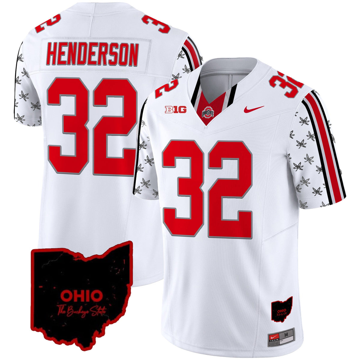Men's Ohio State Buckeyes 2024 Home Patch Vapor Limited Jersey - All Stitched - image 8