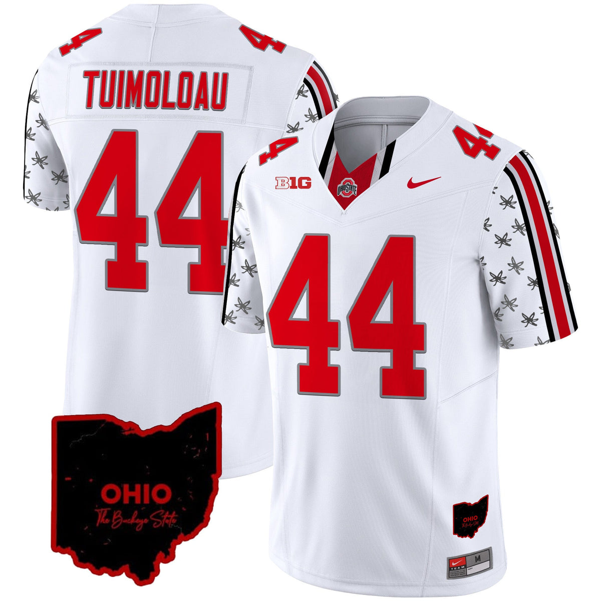 Men's Ohio State Buckeyes 2024 Home Patch Vapor Limited Jersey - All Stitched - image 9