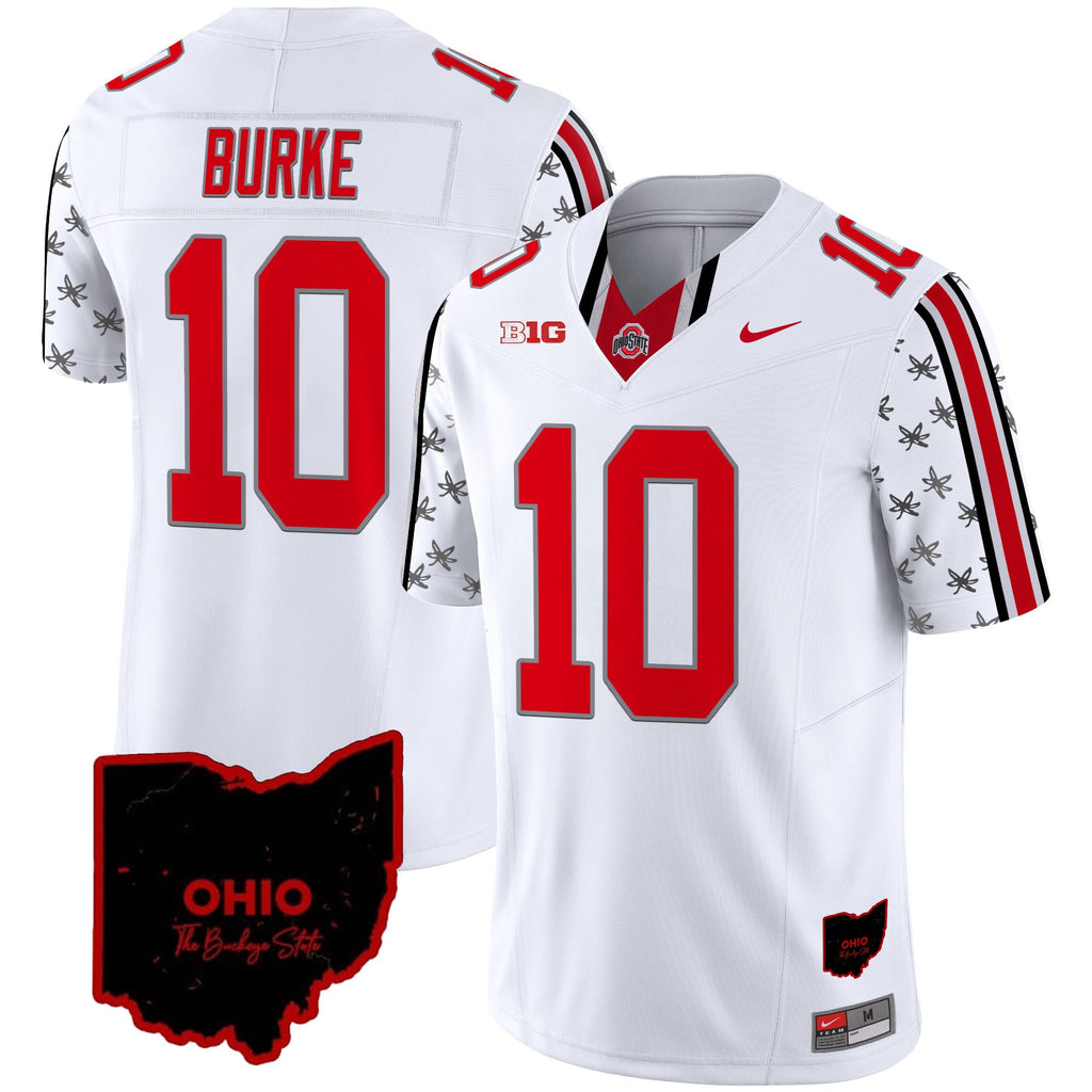 Men's Ohio State Buckeyes 2024 Home Patch Vapor Limited Jersey - All Stitched - image 10