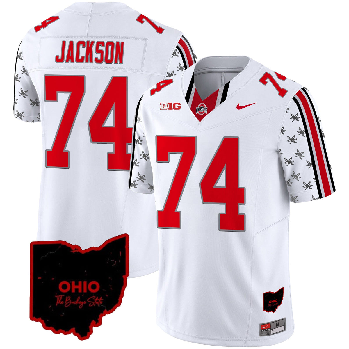 Men's Ohio State Buckeyes 2024 Home Patch Vapor Limited Jersey - All Stitched - image 11