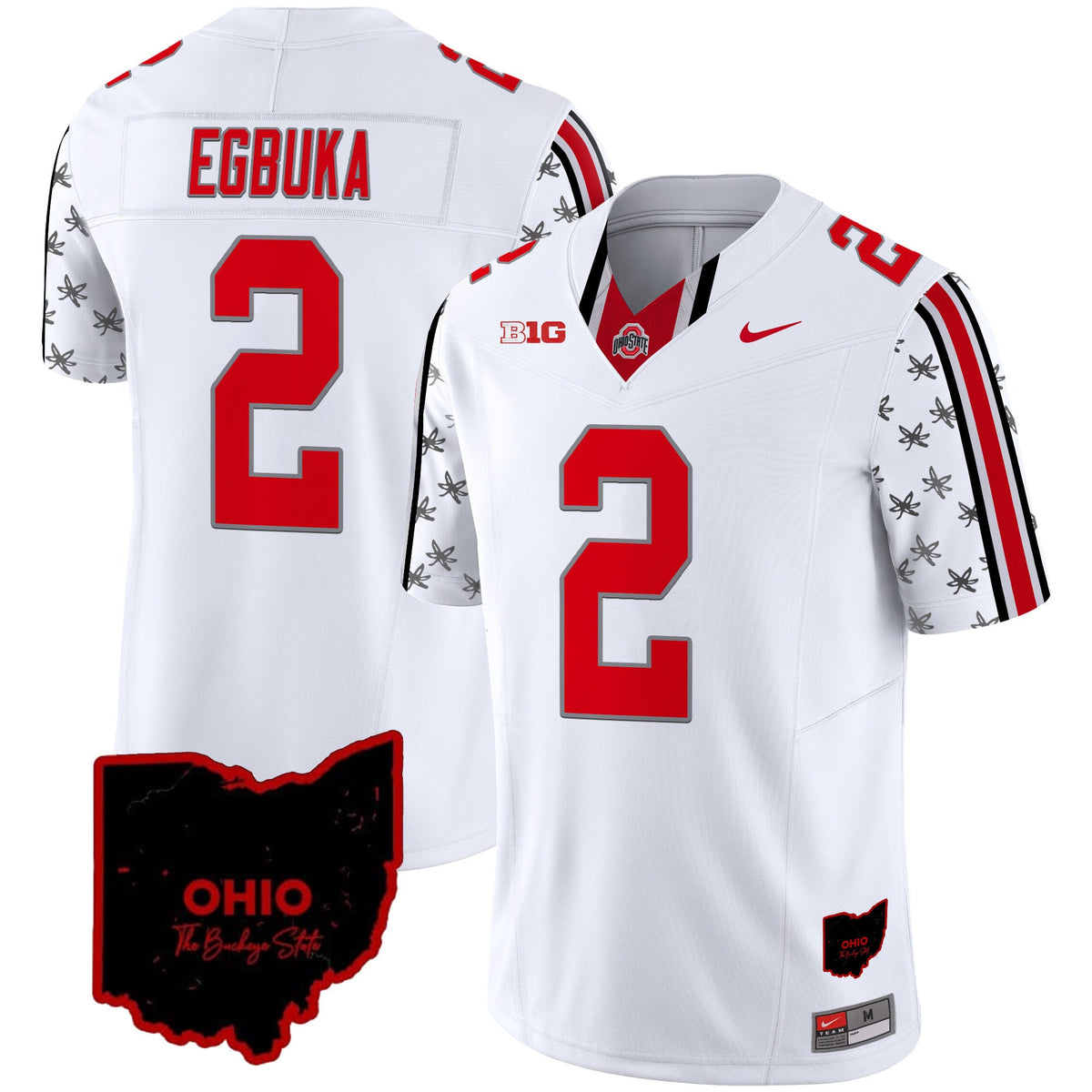 Men's Ohio State Buckeyes 2024 Home Patch Vapor Limited Jersey - All Stitched - image 12