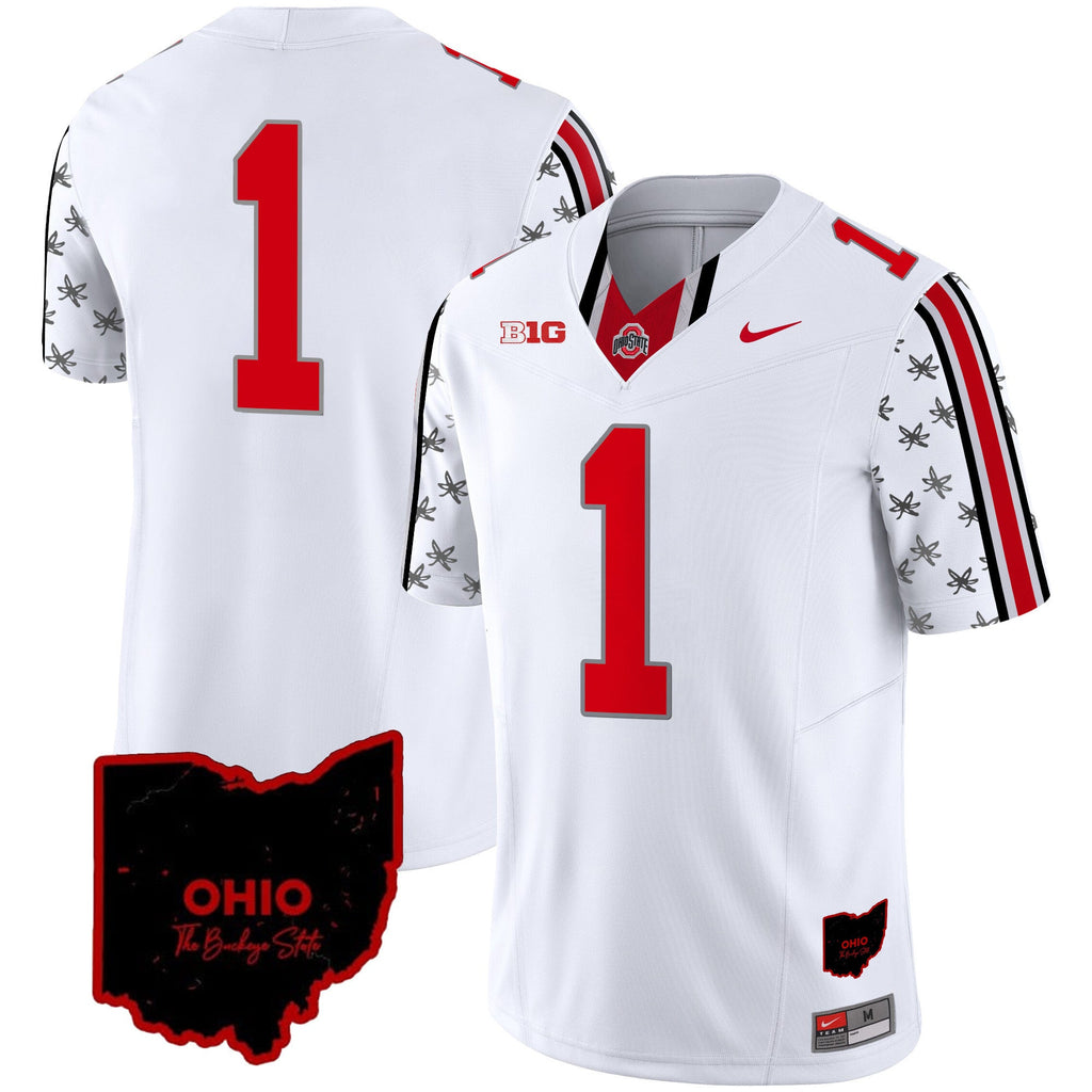 Men's Ohio State Buckeyes 2024 Home Patch Vapor Limited Jersey - All Stitched - image 14