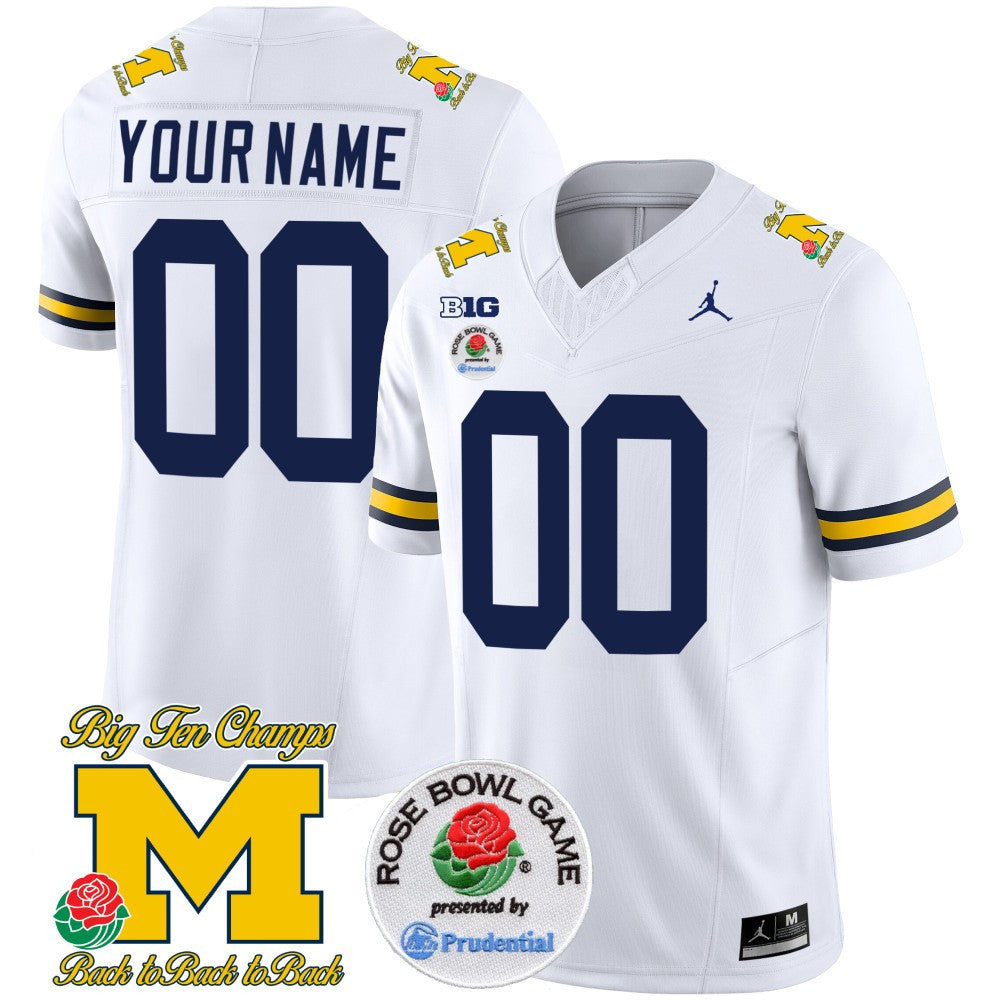 Michigan Wolverines Rose Bowl Patch Vapor Limited Jersey - All Stitched - image 3