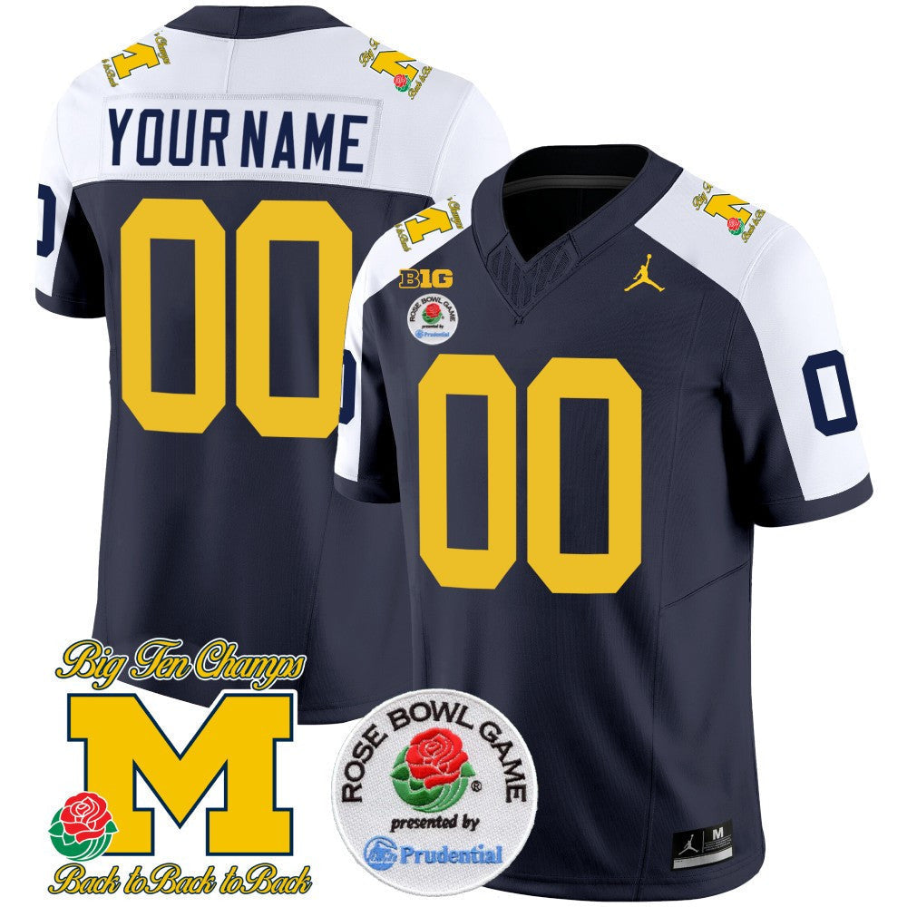 Michigan Wolverines Rose Bowl Patch Vapor Limited Jersey - All Stitched - image 5
