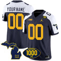 Michigan Wolverines 1000 Wins Patch Vapor Custom Jersey V3 - All Stitched - image 1