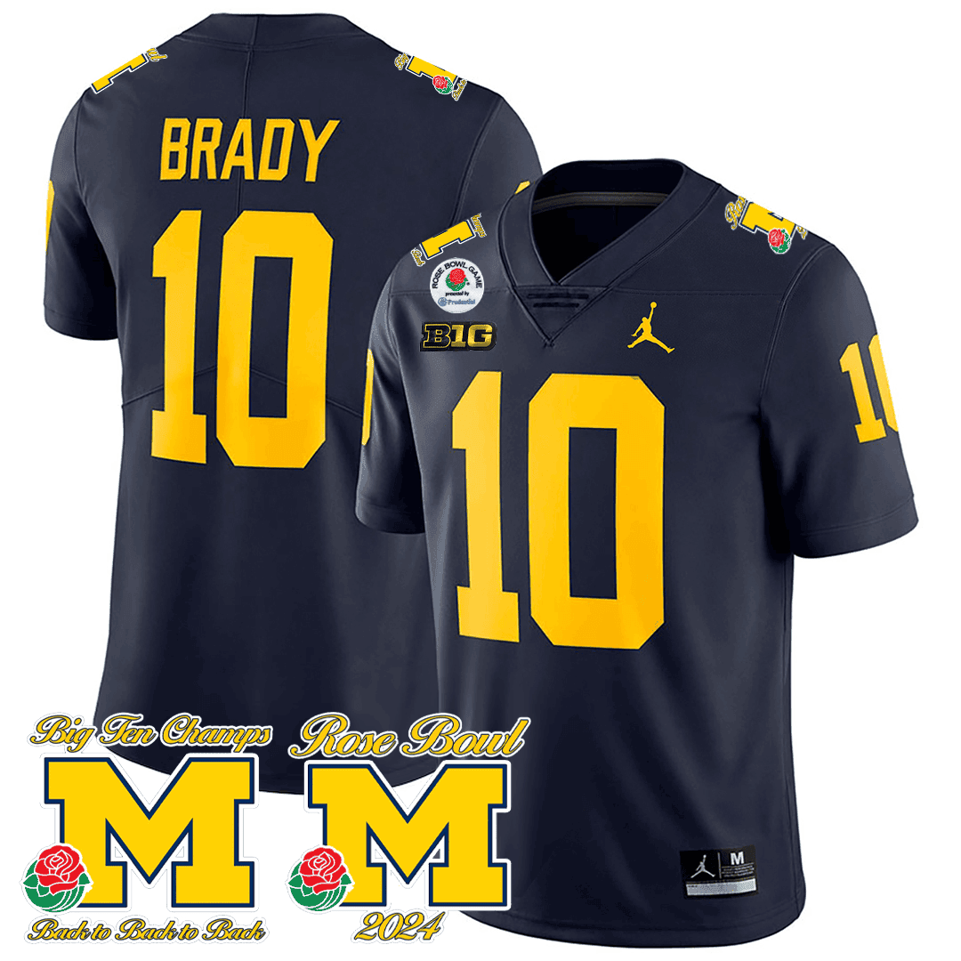 Men's Michigan Wolverines Rose Bowl Game Jersey - All Stitched - image 4