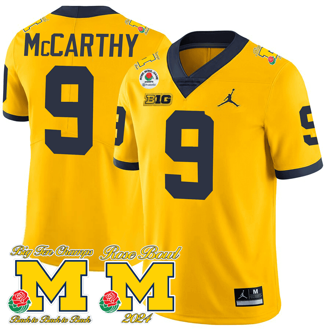 Men's Michigan Wolverines Rose Bowl Game Jersey - All Stitched - image 5