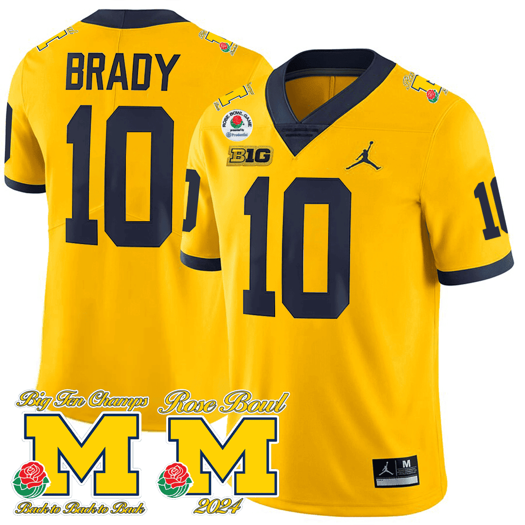 Men's Michigan Wolverines Rose Bowl Game Jersey - All Stitched - image 8