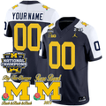 Michigan Wolverines 2023 National Champions & Rose Bowl Patch Vapor Custom Jersey- All Stitched - image 1