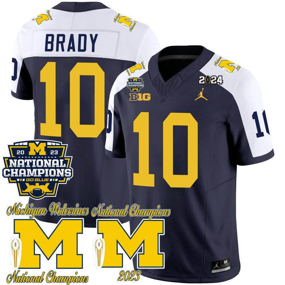 Men's Michigan Wolverines CFP 2023 National Champions Patch Vapor Jersey - All Stitched - image 5