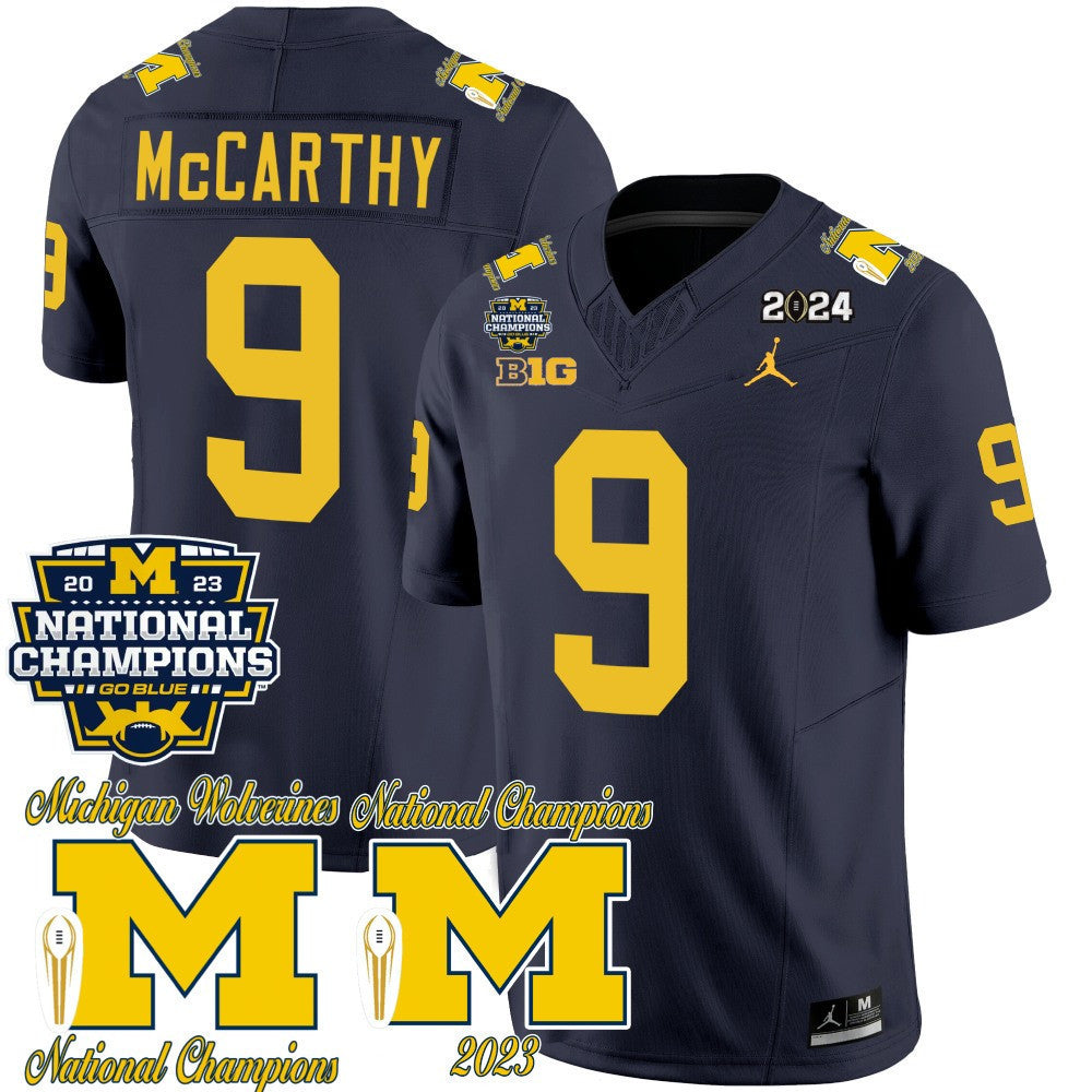 Men's Michigan Wolverines CFP 2023 National Champions Patch Vapor Jersey - All Stitched - image 7