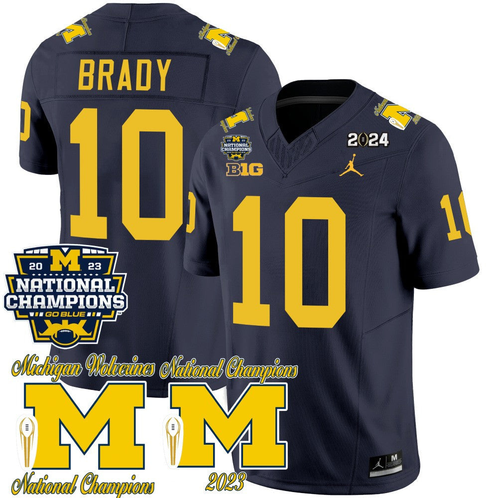 Men's Michigan Wolverines CFP 2023 National Champions Patch Vapor Jersey - All Stitched - image 11