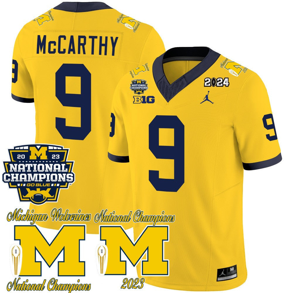 Men's Michigan Wolverines CFP 2023 National Champions Patch Vapor Jersey - All Stitched - image 13