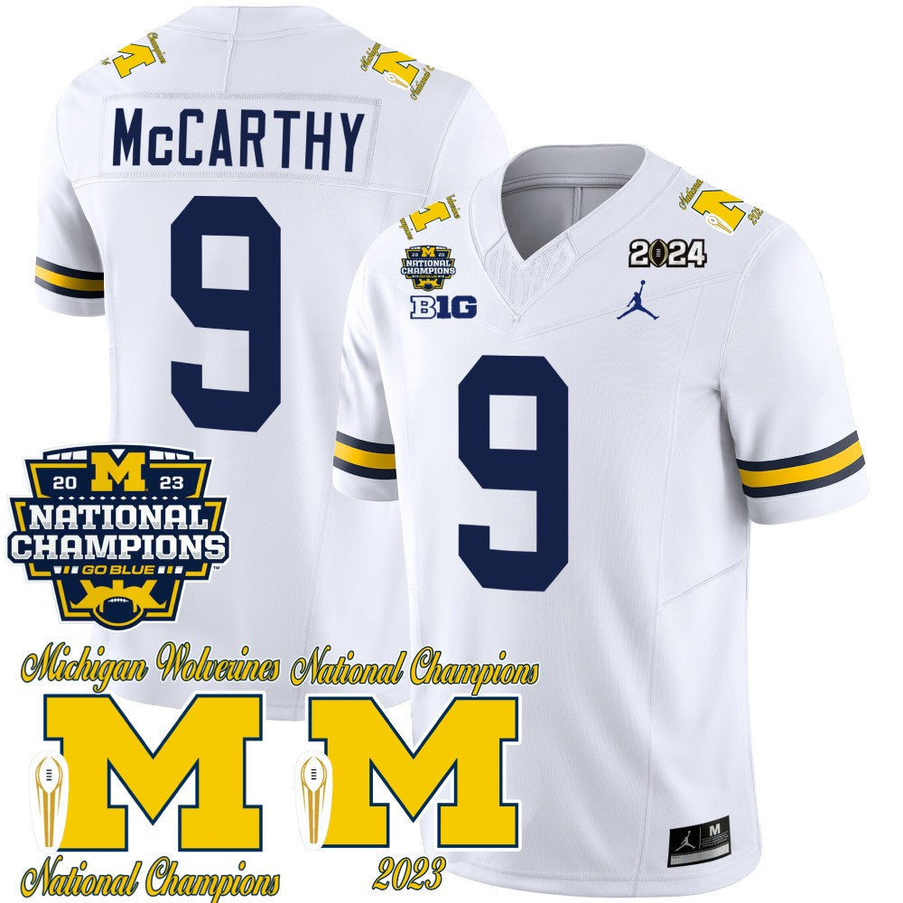 Men's Michigan Wolverines CFP 2023 National Champions Patch Vapor Jersey - All Stitched - image 19