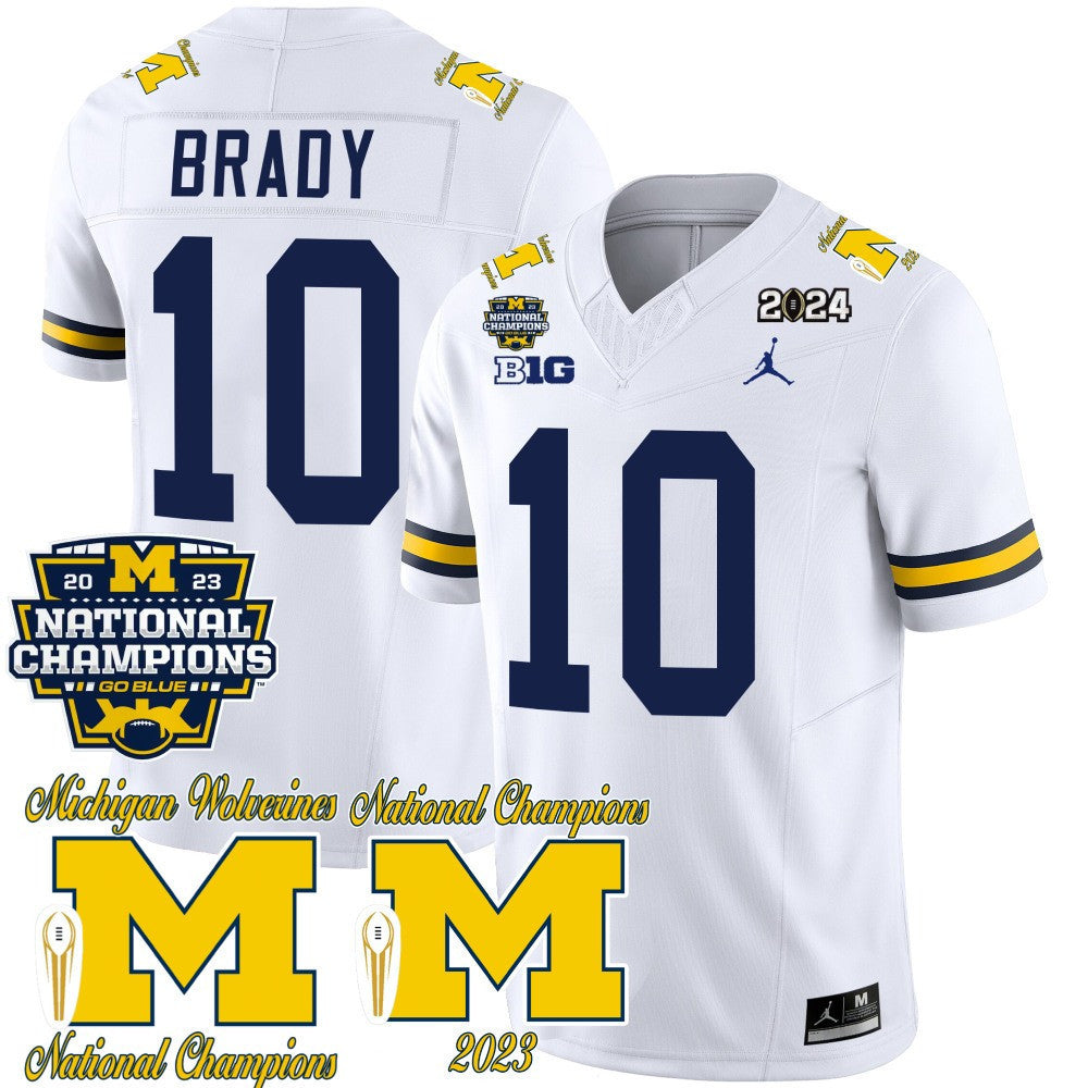 Men's Michigan Wolverines CFP 2023 National Champions Patch Vapor Jersey - All Stitched - image 23