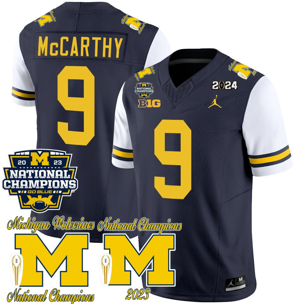 Men's Michigan Wolverines CFP 2023 National Champions Patch Vapor Jersey - All Stitched - image 31