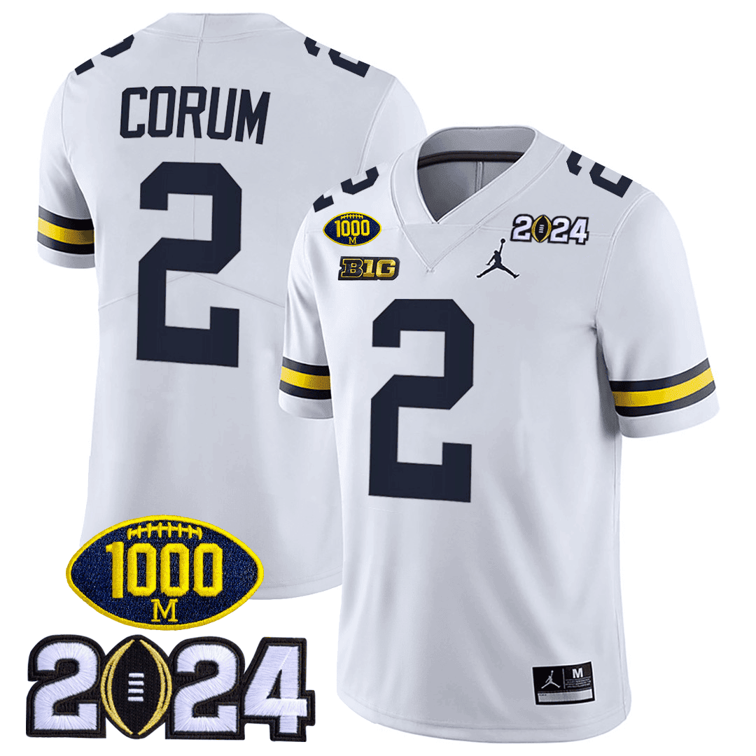 Men's Michigan Wolverines 1000 Wins & 2024 College Bowl Patch Vapor Limited Jersey - All Stitched - image 2