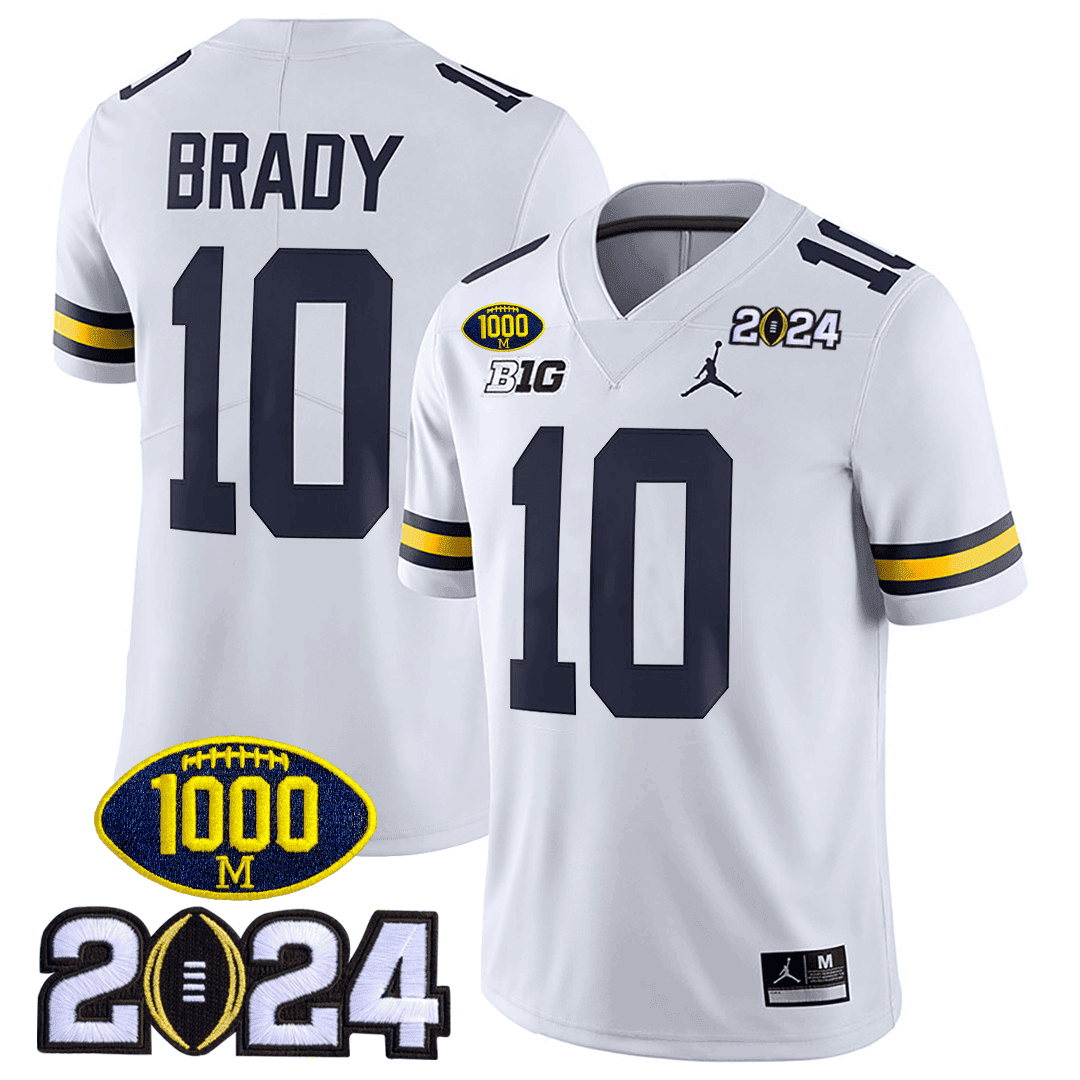 Men's Michigan Wolverines 1000 Wins & 2024 College Bowl Patch Vapor Limited Jersey - All Stitched - image 4
