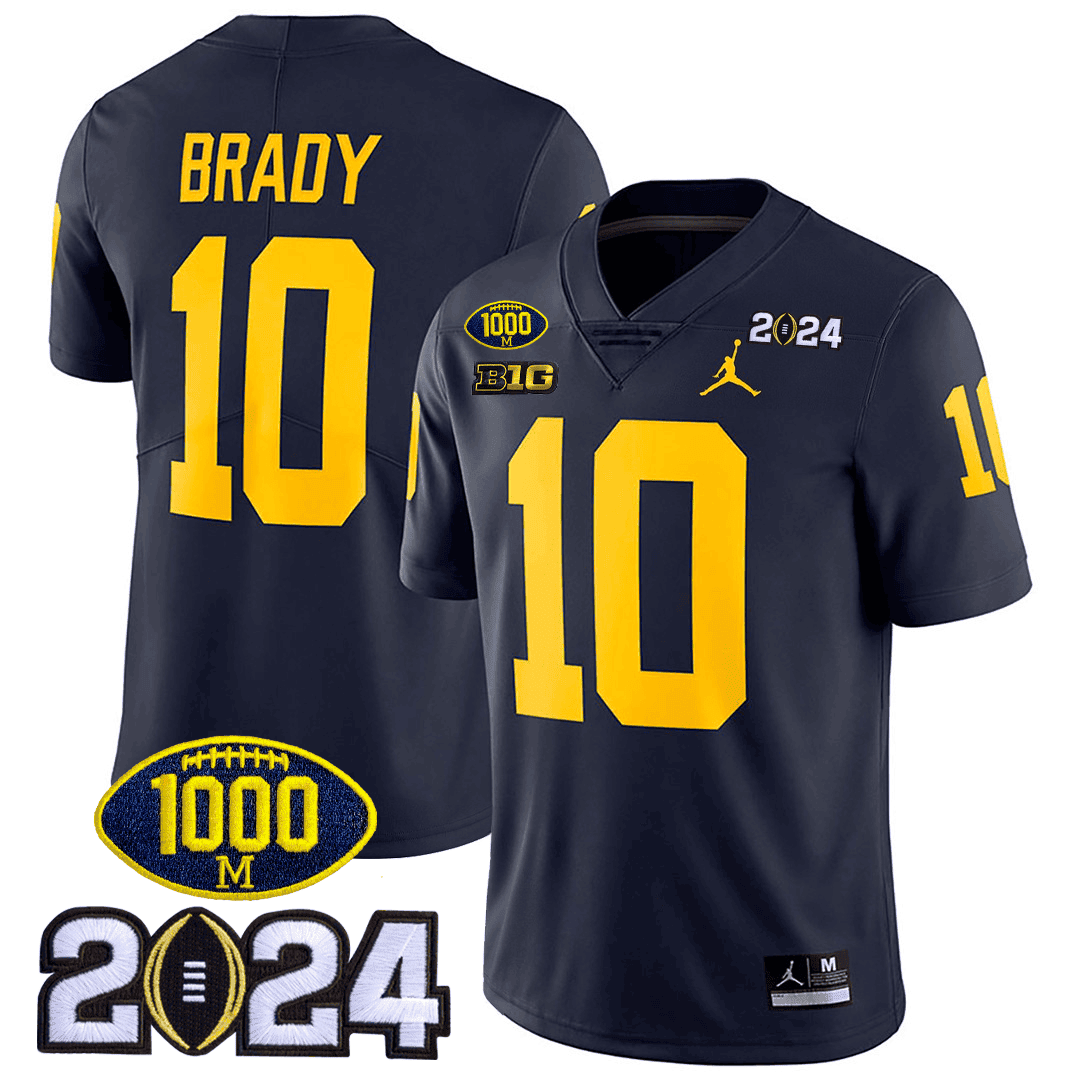 Men's Michigan Wolverines 1000 Wins & 2024 College Bowl Patch Vapor Limited Jersey - All Stitched - image 8