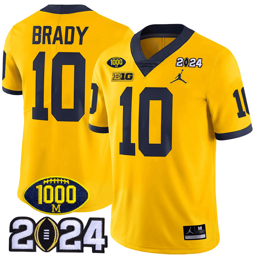 Men's Michigan Wolverines 1000 Wins & 2024 College Bowl Patch Vapor Limited Jersey - All Stitched - image 12