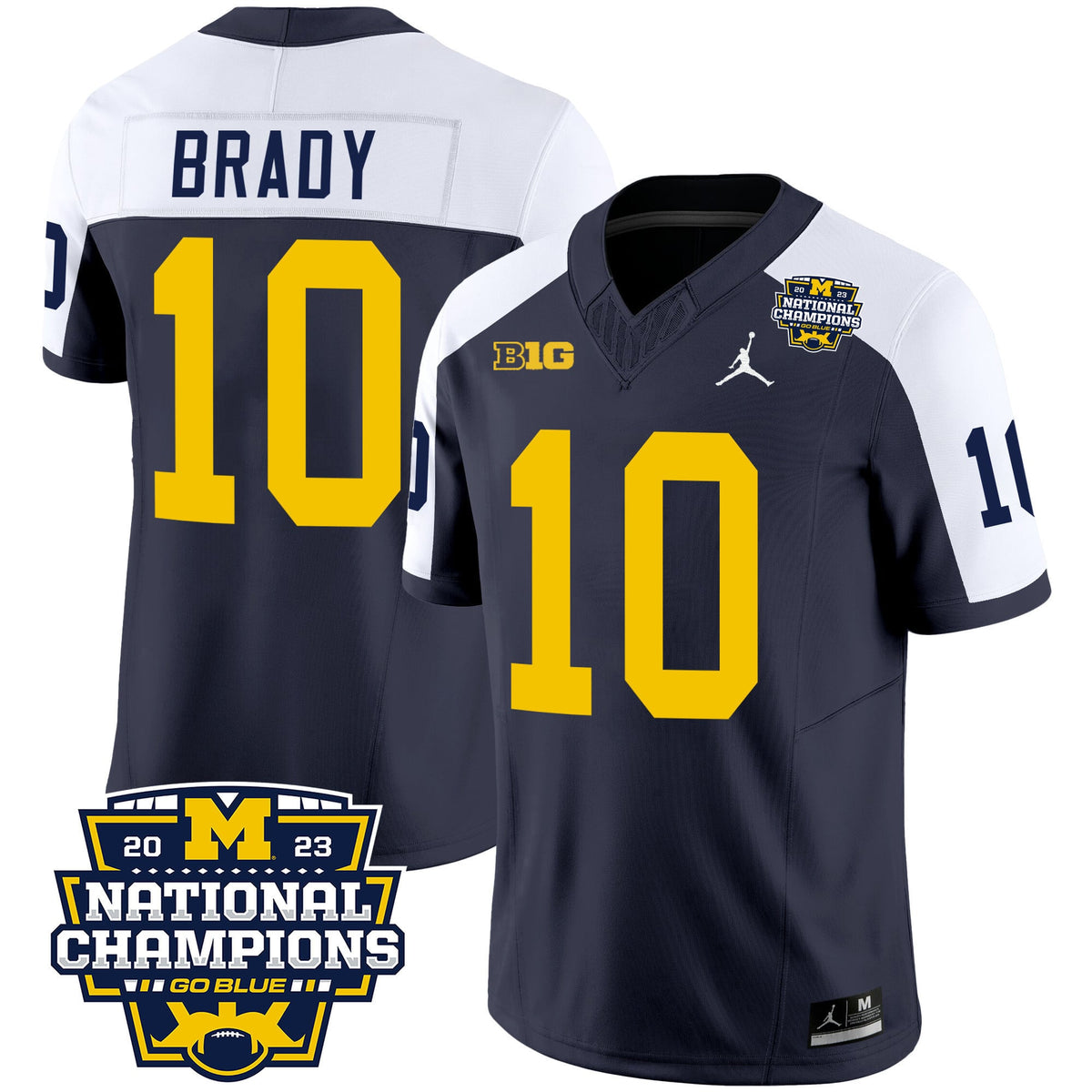 Men's Michigan Wolverines 2023 National Champions Patch Vapor Jersey V2 - All Stitched - image 5
