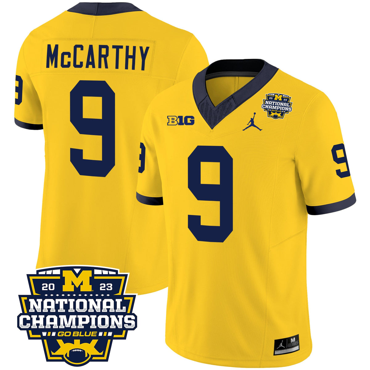 Men's Michigan Wolverines 2023 National Champions Patch Vapor Jersey V2 - All Stitched - image 15