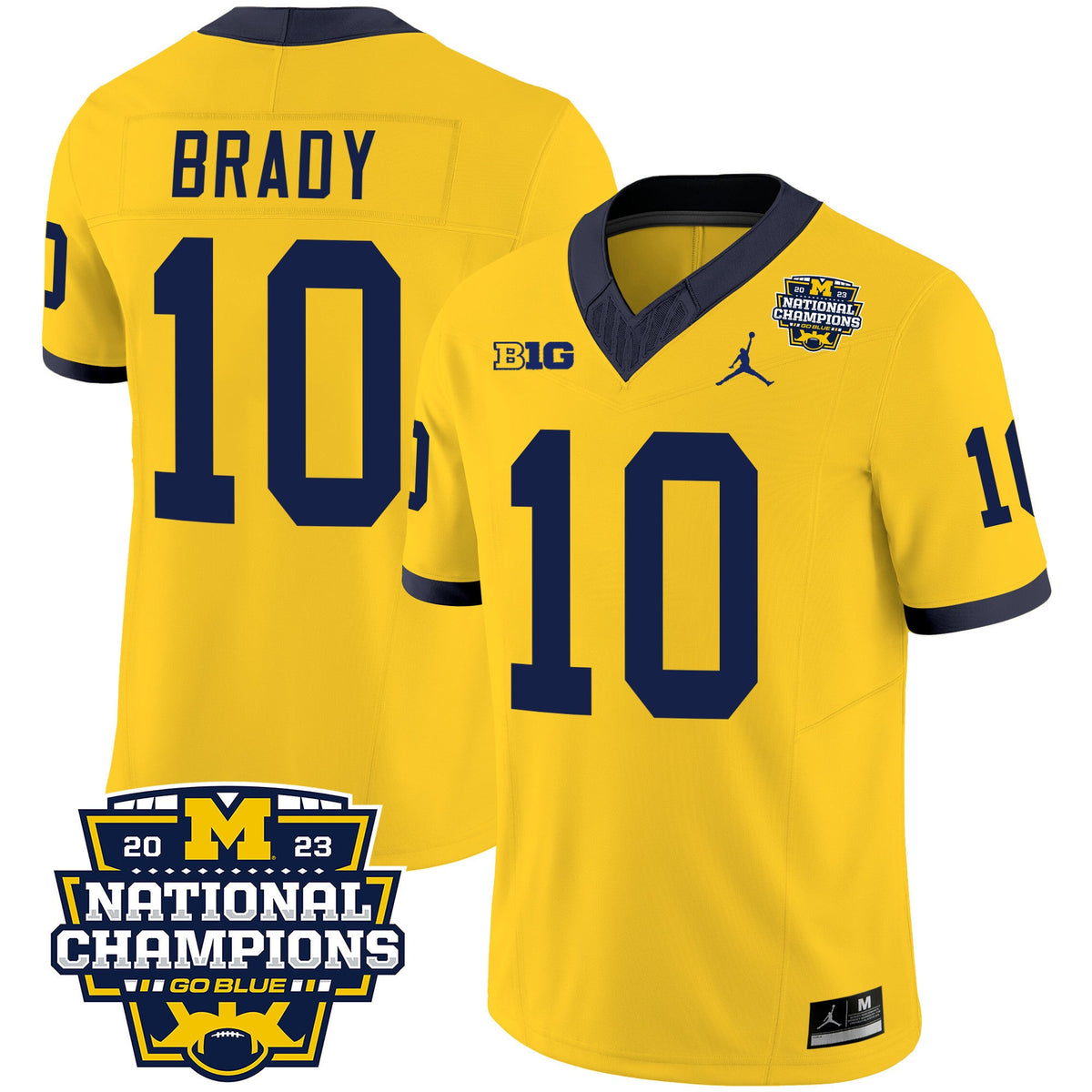 Men's Michigan Wolverines 2023 National Champions Patch Vapor Jersey V2 - All Stitched - image 19