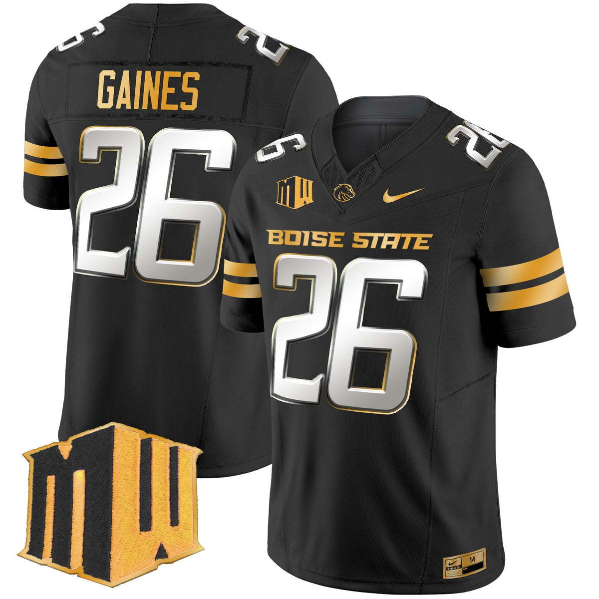 Men's Boise State Broncos 2024 Gold Vapor Limited Jersey - All Stitched - image 4