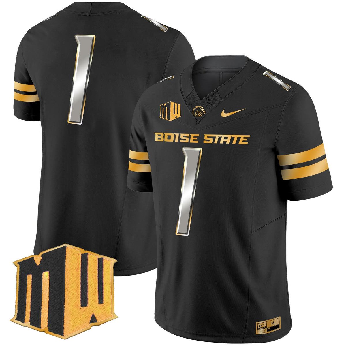 Men's Boise State Broncos 2024 Gold Vapor Limited Jersey - All Stitched - image 8