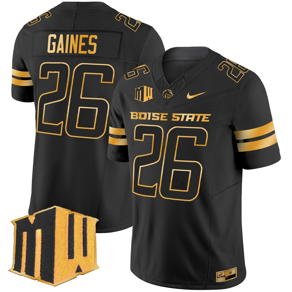 Men's Boise State Broncos 2024 Gold Vapor Limited Jersey - All Stitched - image 12