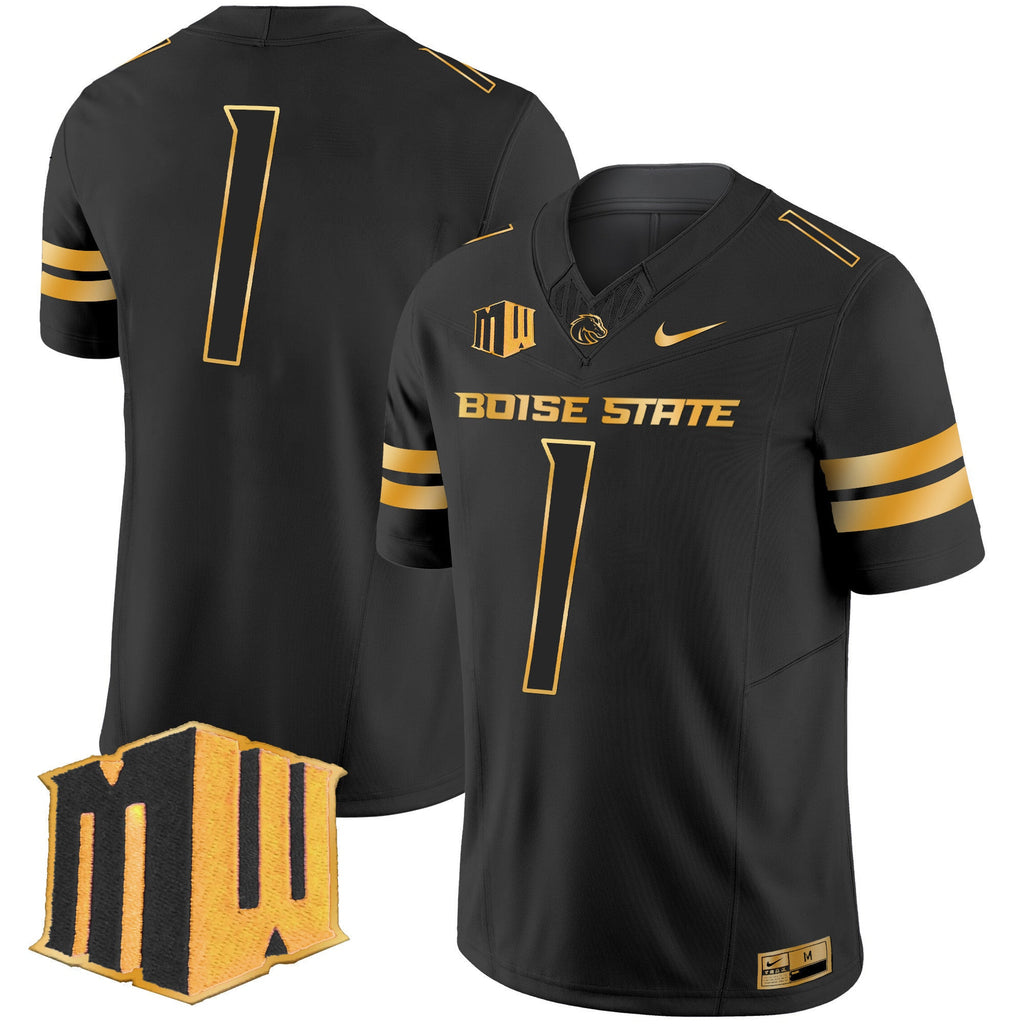 Men's Boise State Broncos 2024 Gold Vapor Limited Jersey - All Stitched - image 16