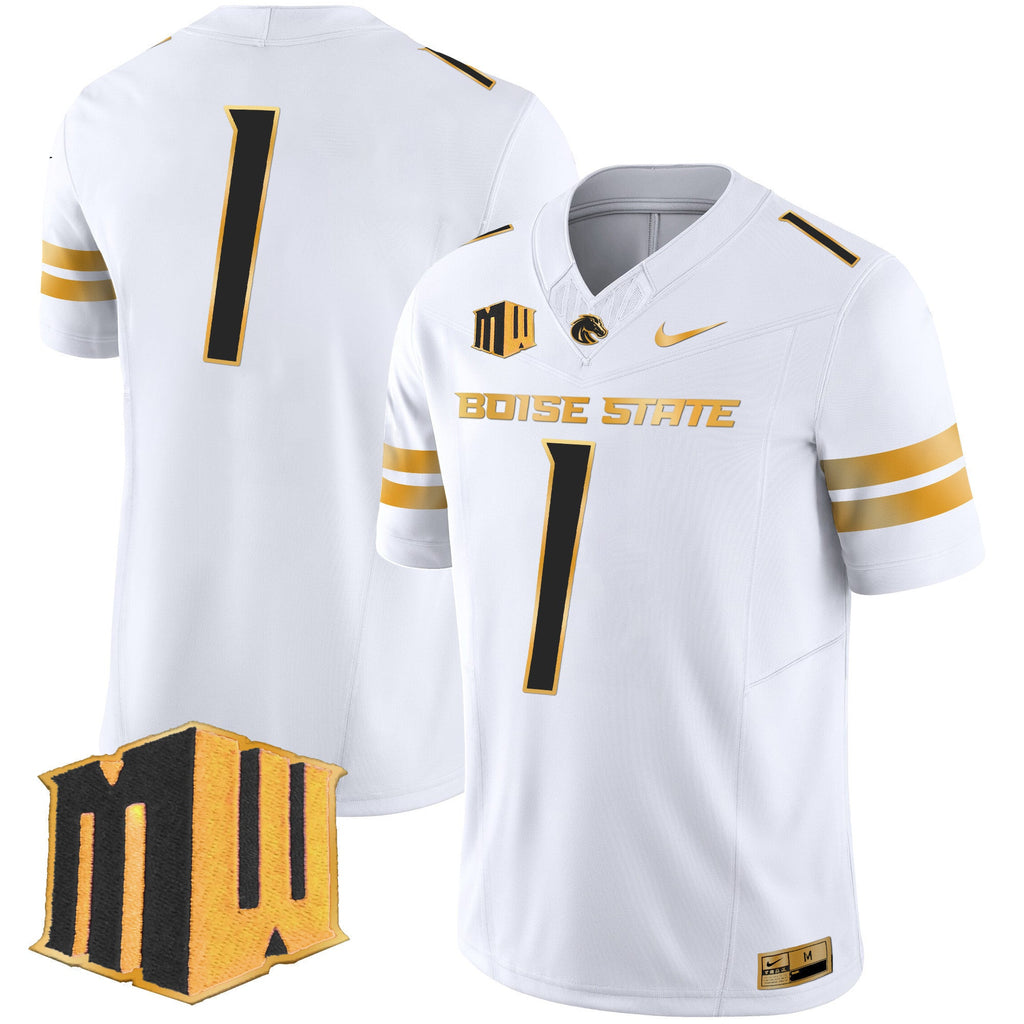 Men's Boise State Broncos 2024 Gold Vapor Limited Jersey - All Stitched - image 24