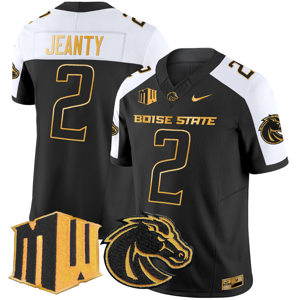 Men's Boise State Broncos 2024 Gold Vapor Limited Jersey - All Stitched - image 25