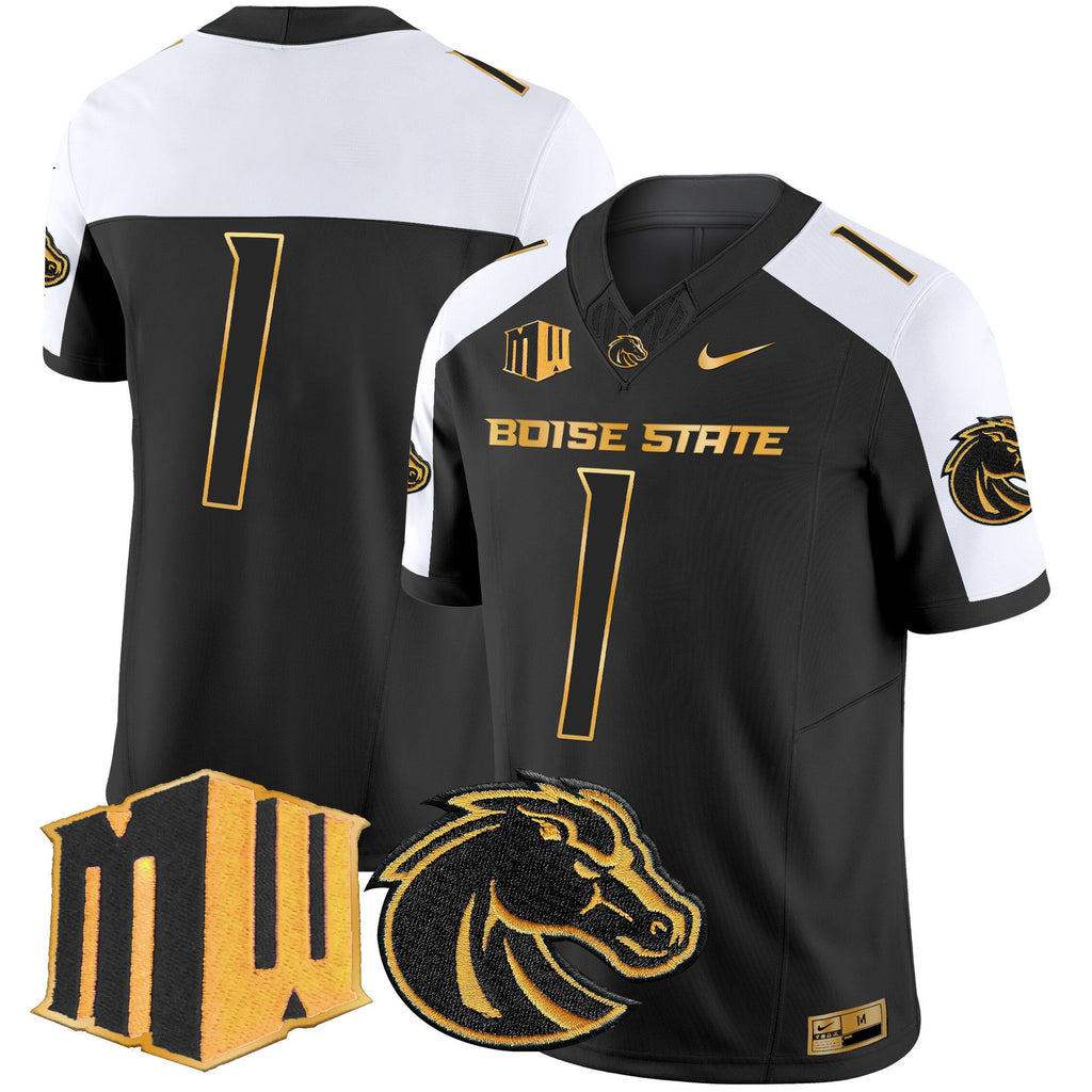 Men's Boise State Broncos 2024 Gold Vapor Limited Jersey - All Stitched - image 32